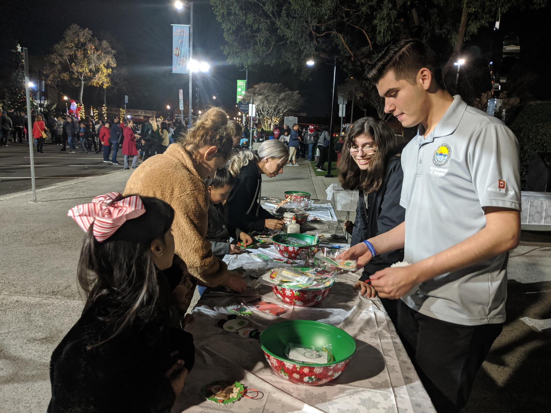 Tree Lighting Ceremony Youth Commission Helping