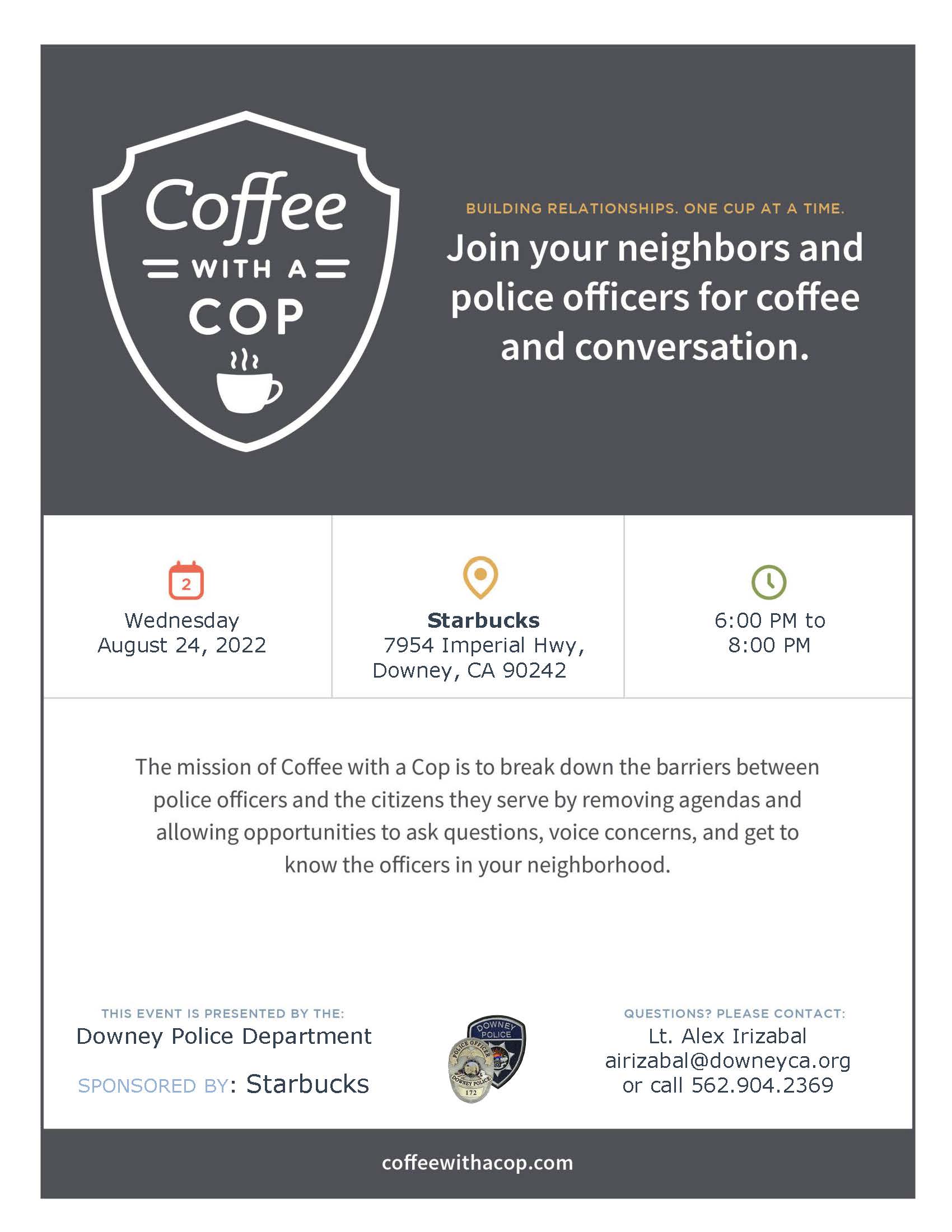 DPD Event Flyer - Coffee with a Cop