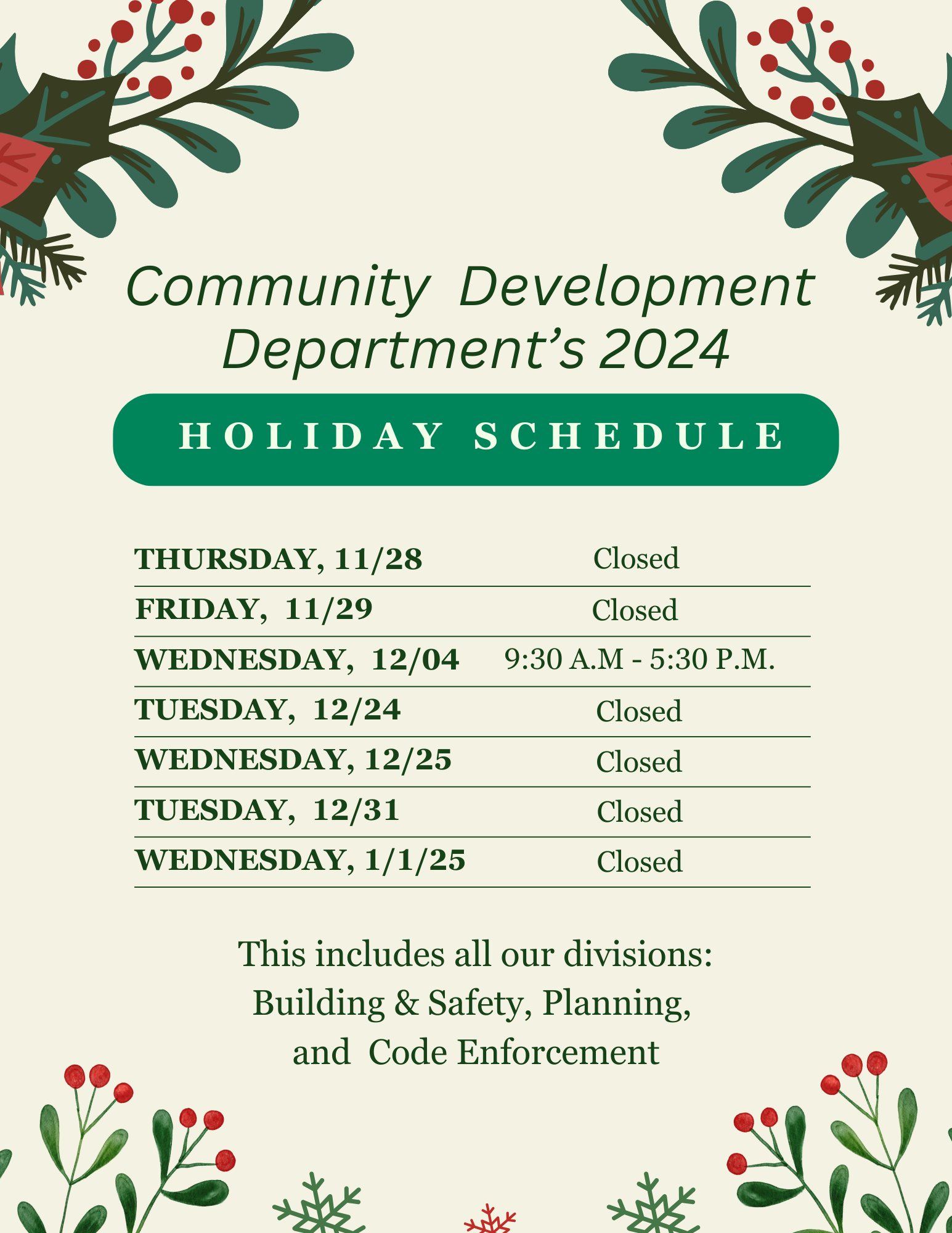 Holiday Schedule (1)