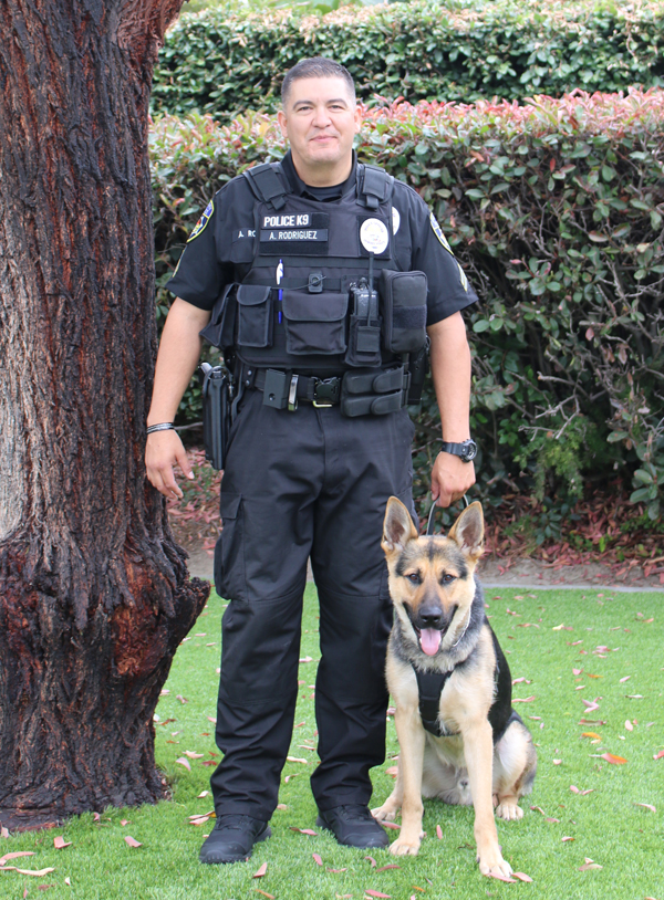 Corporal Rodriguez with Rex